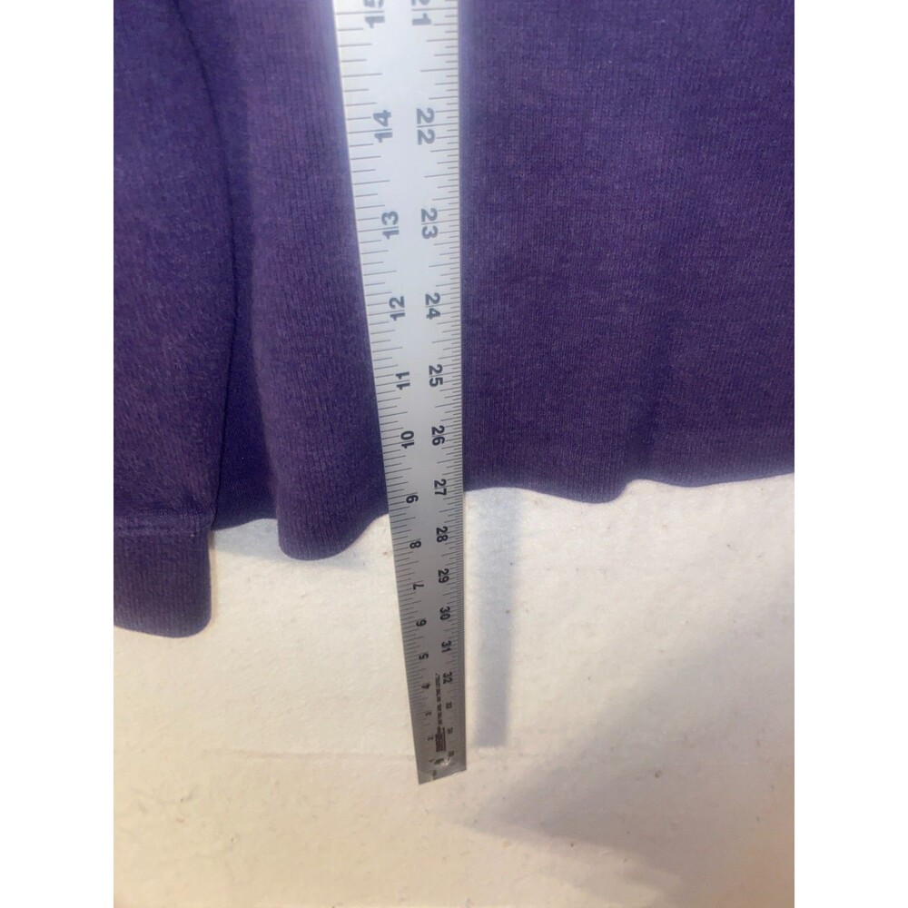 Polo Ralph Lauren Sweater Mens Medium Purple 1/4 Zip Mock Neck Pullover Pony L - Picture 4 of 7